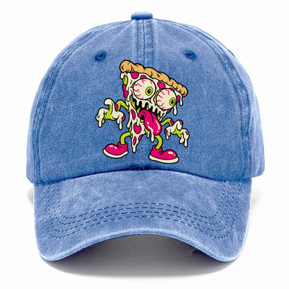 Bug Eyed Pizza Slice Crazy Styles Classic Cap – Summer Sky