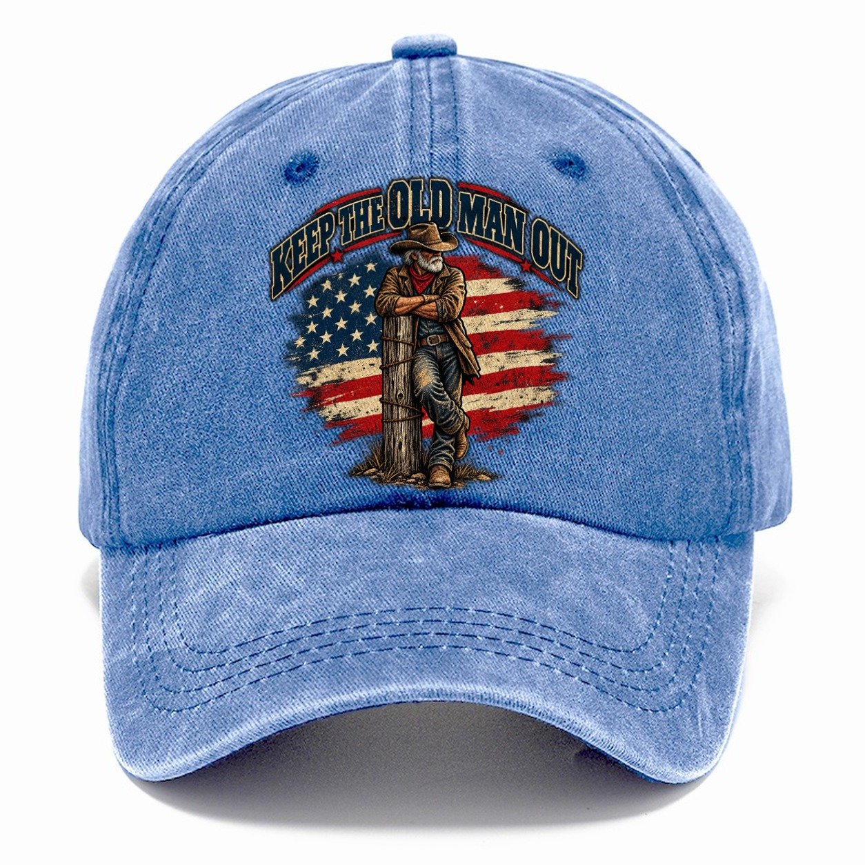 Keep The Old Man Out Old Man Strong Classic Cap – Summer Sky
