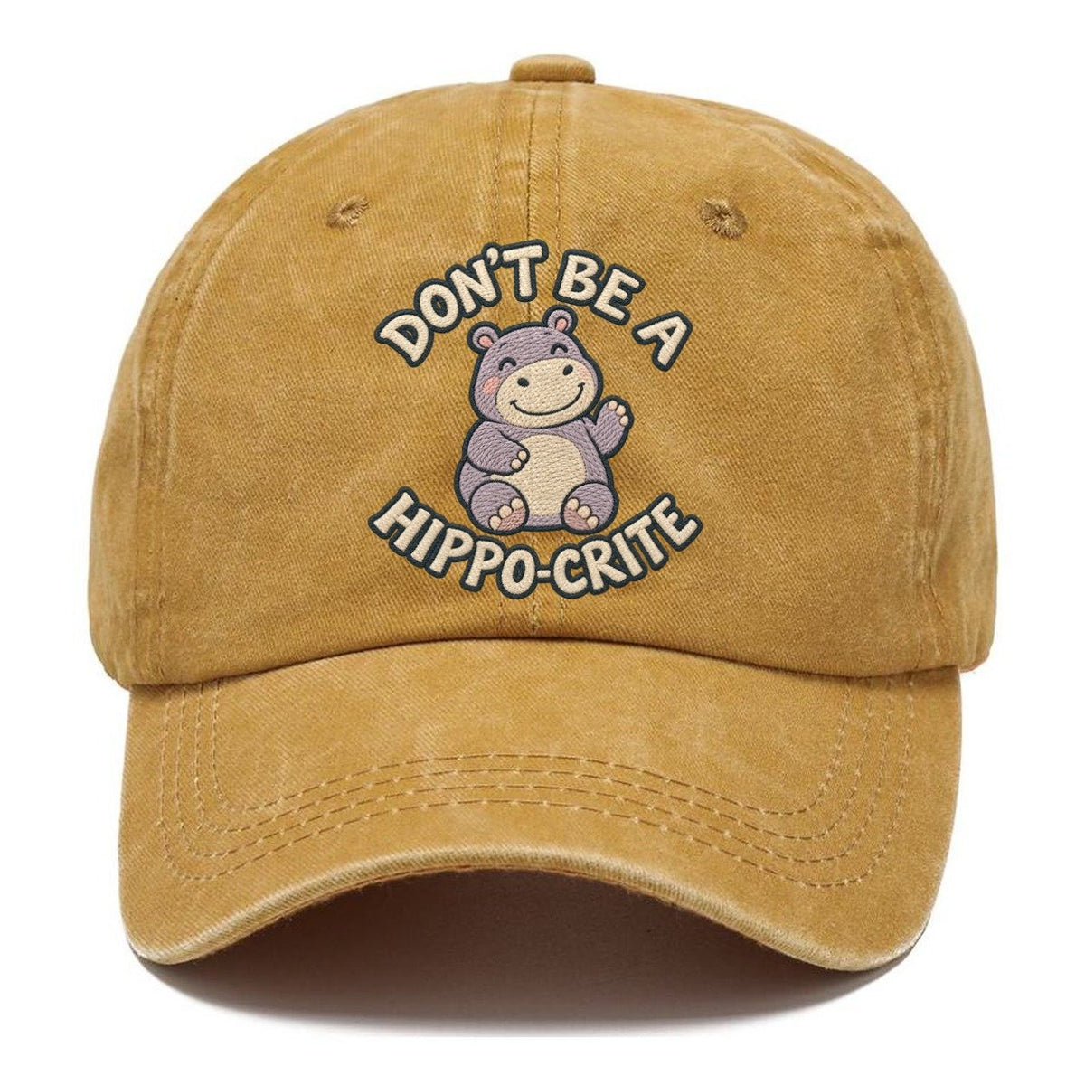 Hippo Animal Puns Classic Cap – Golden Harvest