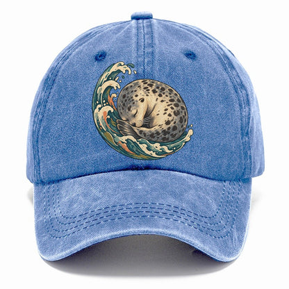 Sleeping Seal Tide Crescent Gentle Wild Classic Cap – Summer Sky