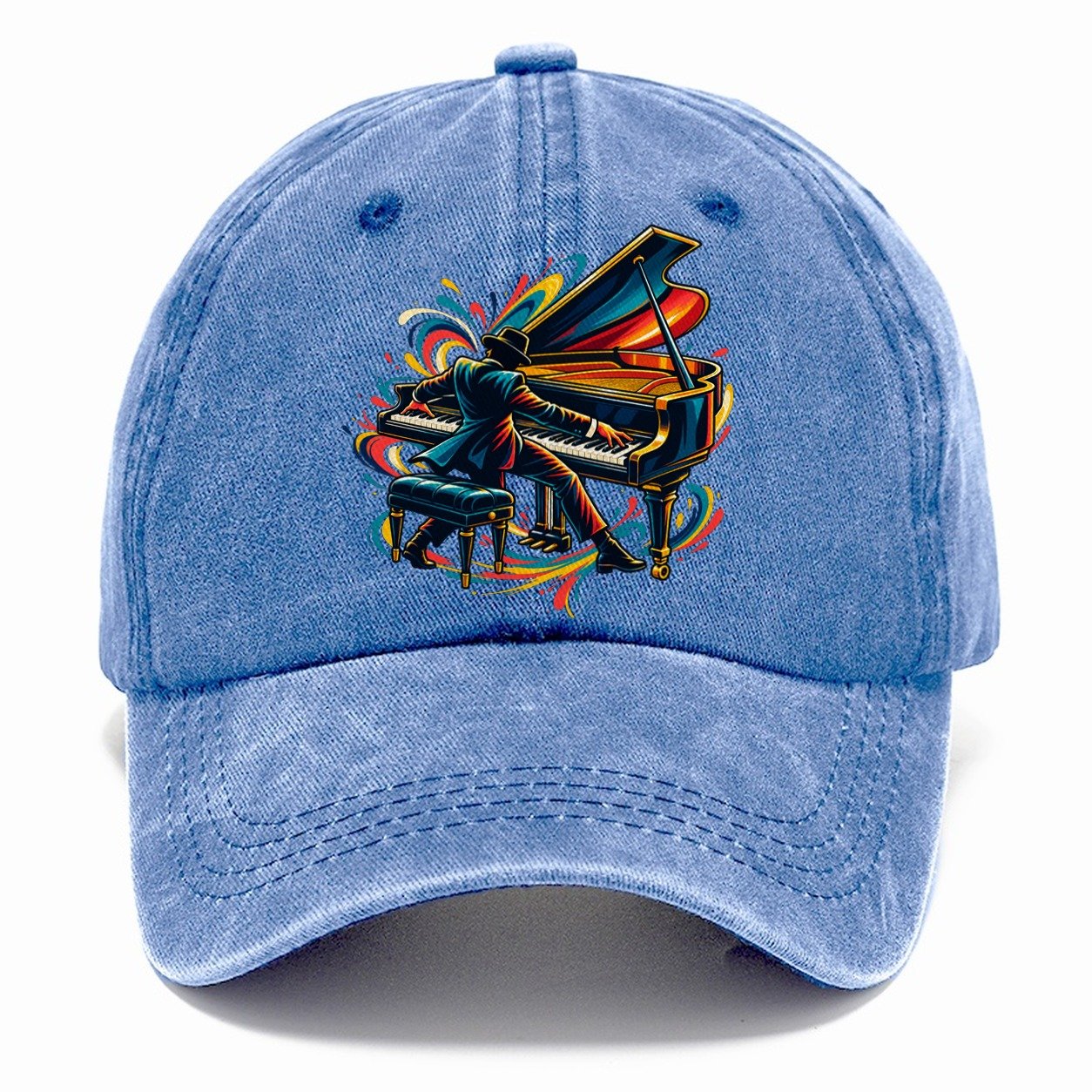 Grand Piano Icon Music Instruments Classic Cap – Summer Sky