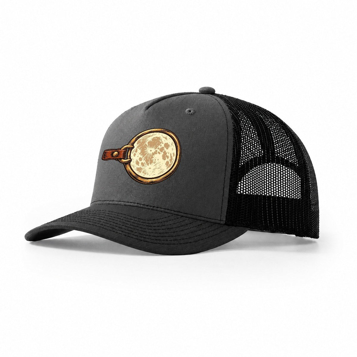 Moonlit Bridle Ring Sundown Familiars Trucker Hat – Dark Grey Black