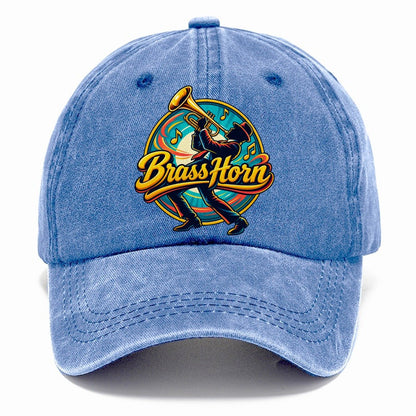 Brass Horn Crest Music Instruments Classic Cap – Summer Sky