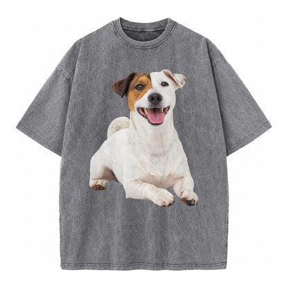 Jack Russell Terrier Dog Vintage T-shirt – Grey