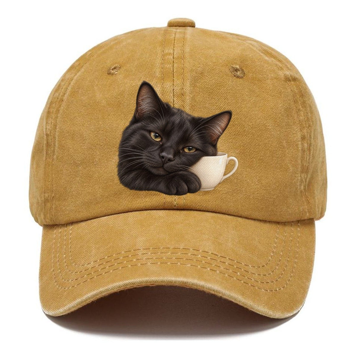 Black Cat Teacup Companion Pastimes Companions Classic Cap – Golden Harvest