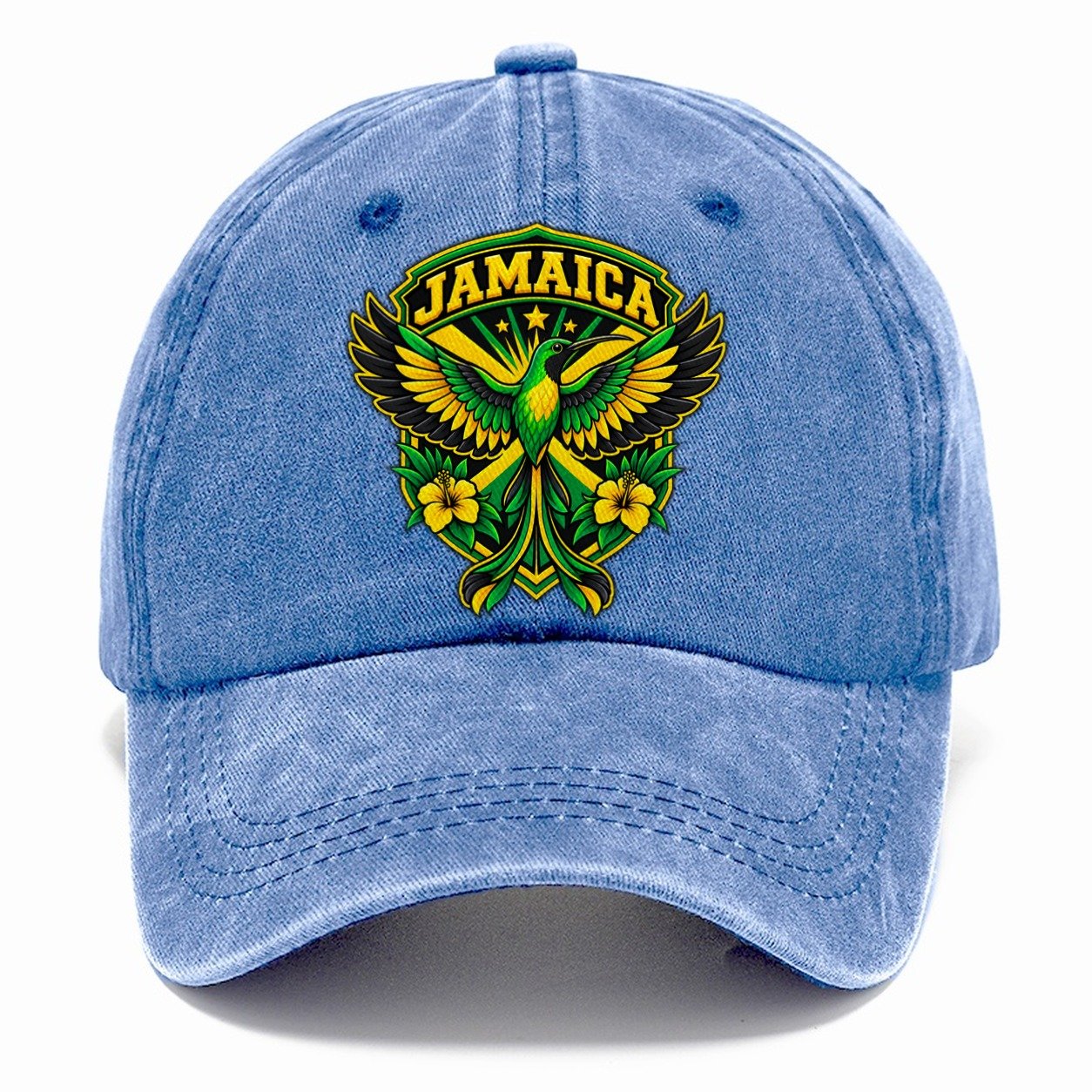 Jamaica Retro Badge Country Logos Classic Cap – Summer Sky