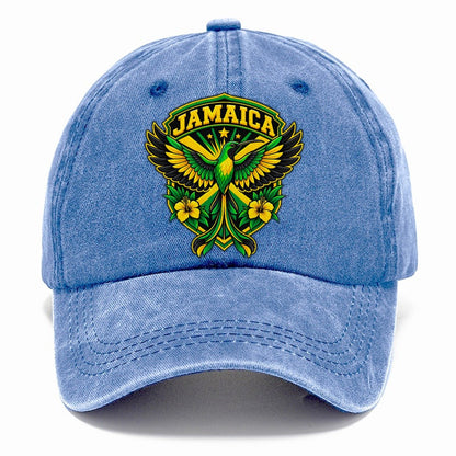 Jamaica Retro Badge Country Logos Classic Cap – Summer Sky