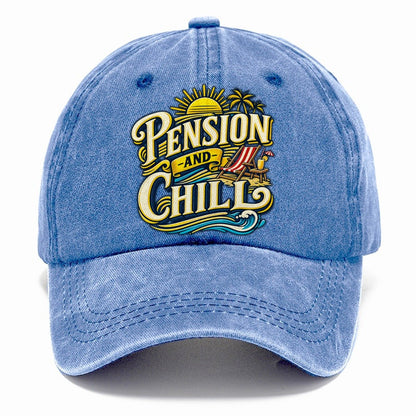 Pension And Chill Retired Living Classic Cap – Summer Sky