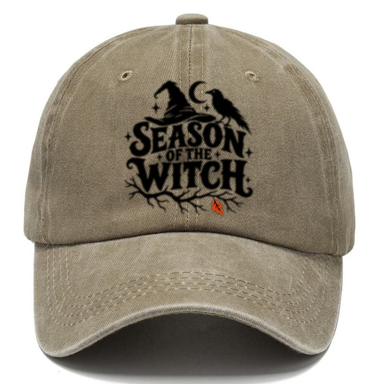Season Of The Witch Slogan Witch Magic Classic Cap – Warm Sand