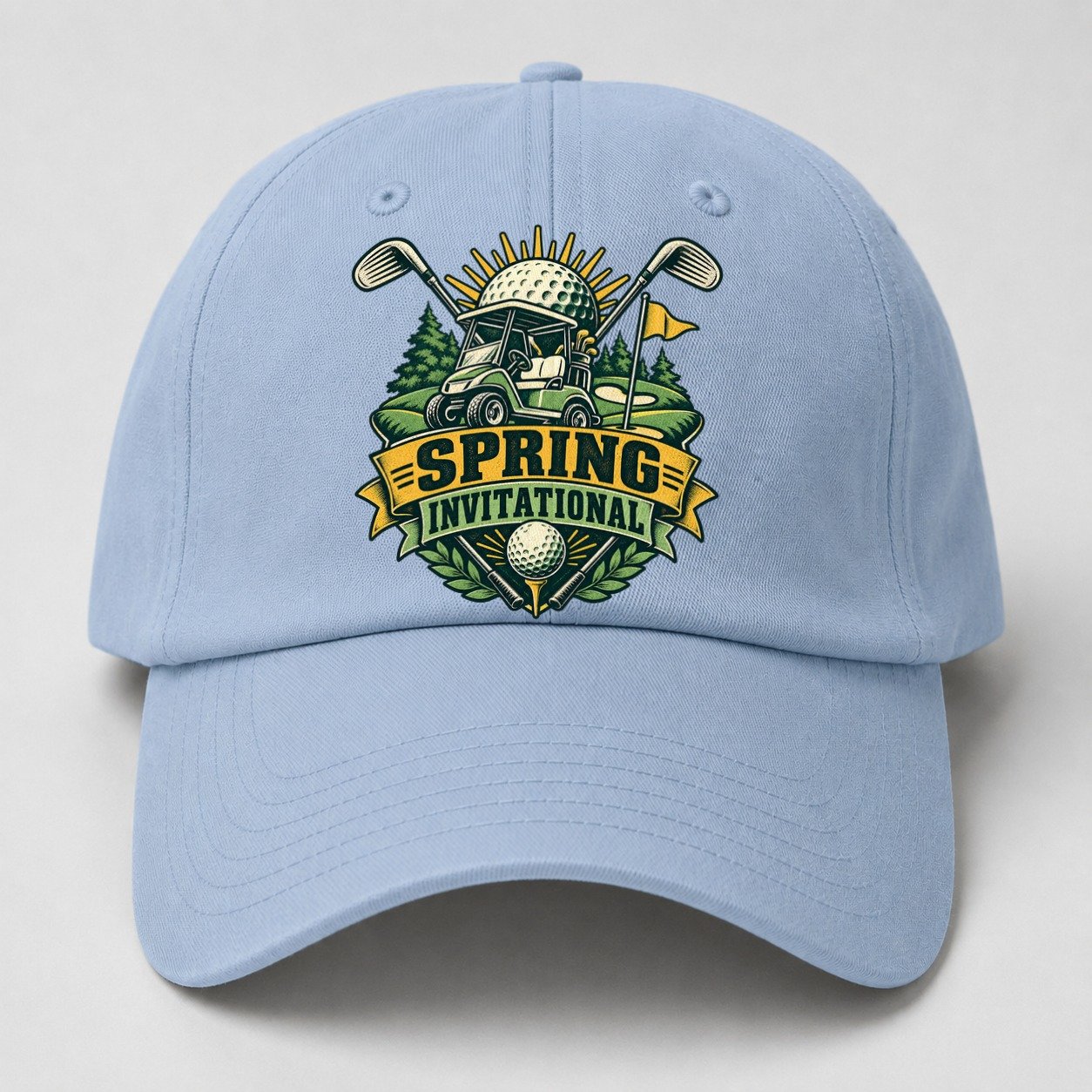 Spring Invitational Golf Life Baseball Cap – Light Blue