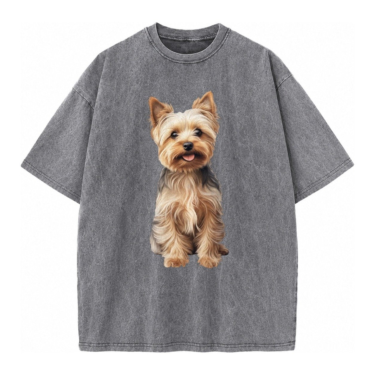 Yorkshire Terrier Dog Vintage T-shirt – Grey