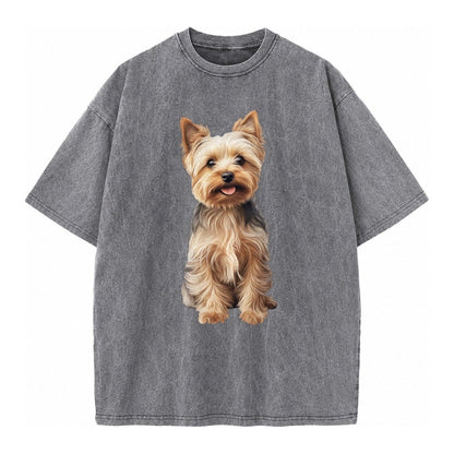 Yorkshire Terrier Dog Vintage T-shirt – Grey