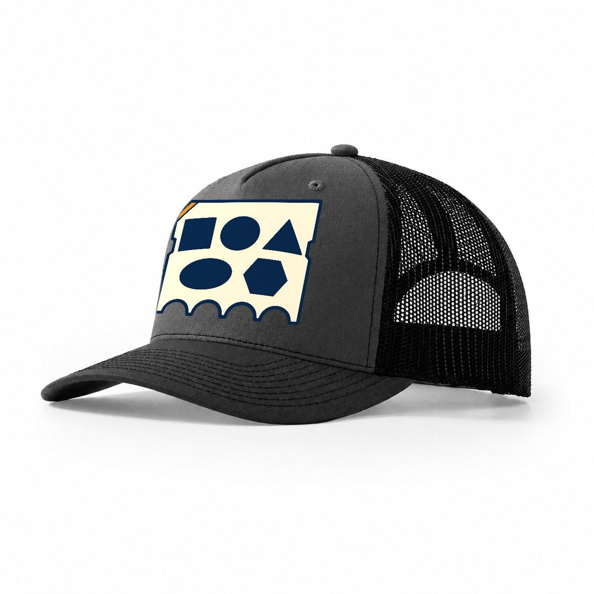 Swage Block Face Blacksmithing Trucker Hat – Dark Grey Black