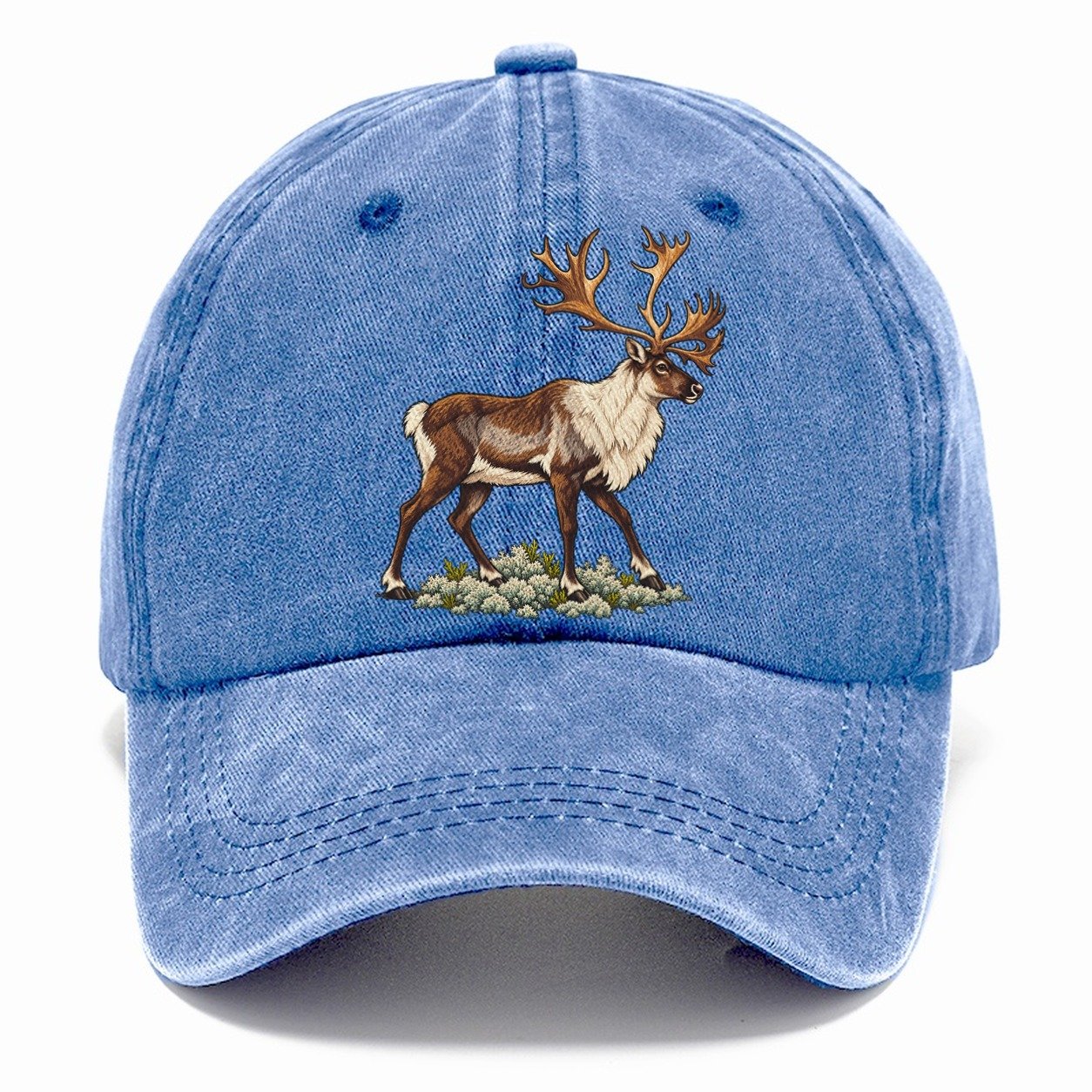 Woodland Caribou And Reindeer Lichen Canada Cultural Icons Classic Cap – Summer Sky