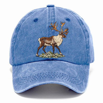 Woodland Caribou And Reindeer Lichen Canada Cultural Icons Classic Cap – Summer Sky