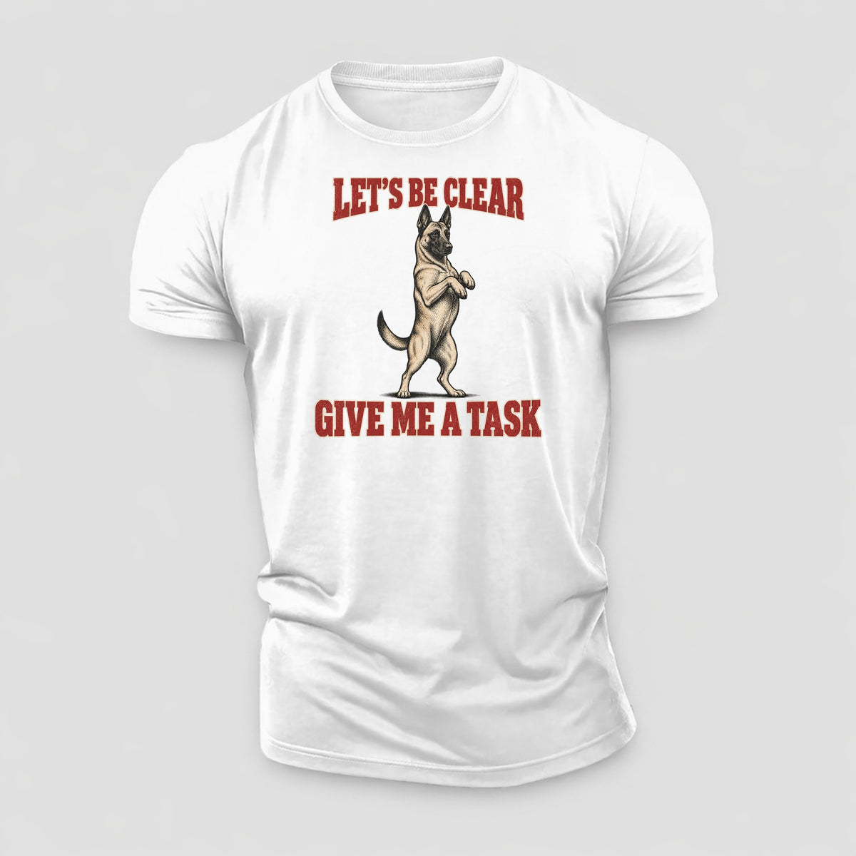 Belgian Malinois Dog Declarations Cotton T-Shirt – White