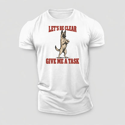 Belgian Malinois Dog Declarations Cotton T-Shirt – White