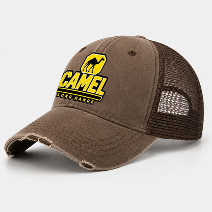 Camel Long Range Heavy Duty Washed Trucker Hat – Coffee