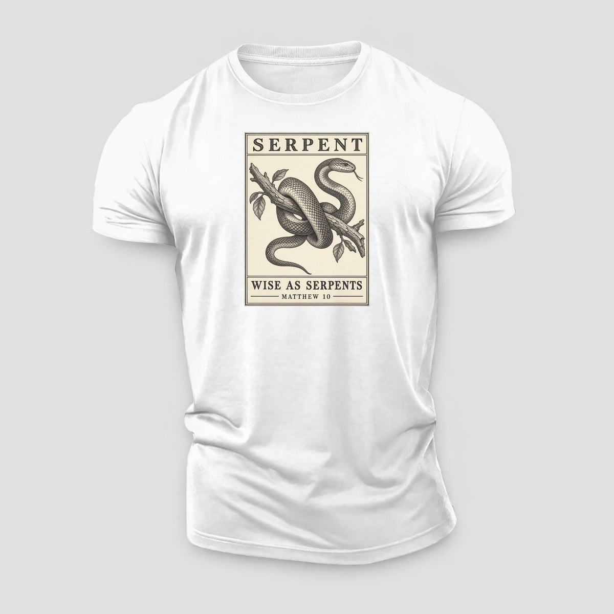 Serpent Specimen Plate Creature Canticle Cotton T-Shirt – White