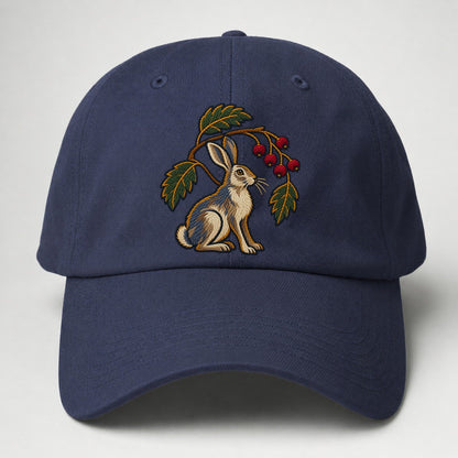 Scottish Rowan And Mountain Hare Uk Culture Heritage Baseball Cap – Twilight Navy