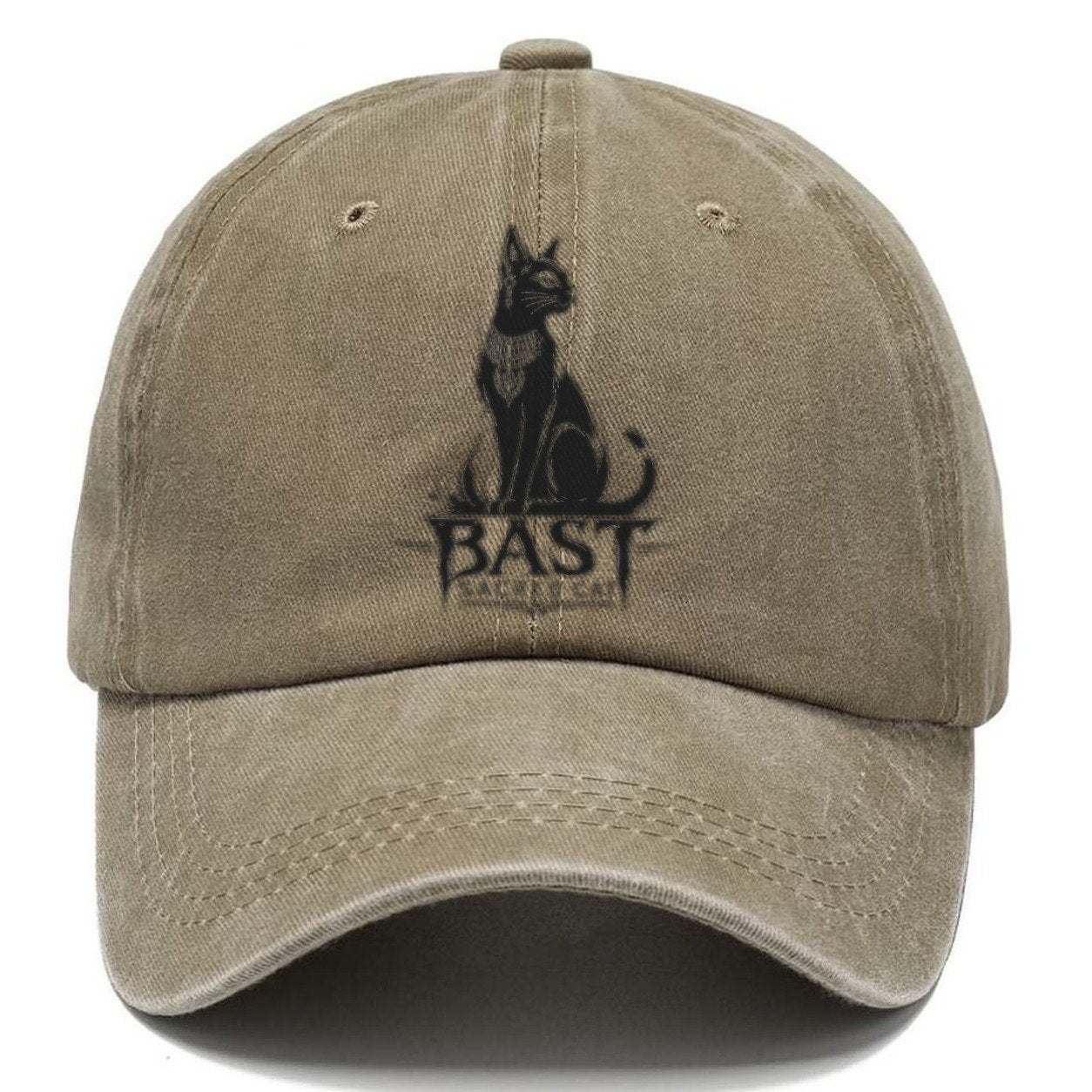 Bast Cat Gestural Marks Classic Cap – Warm Sand