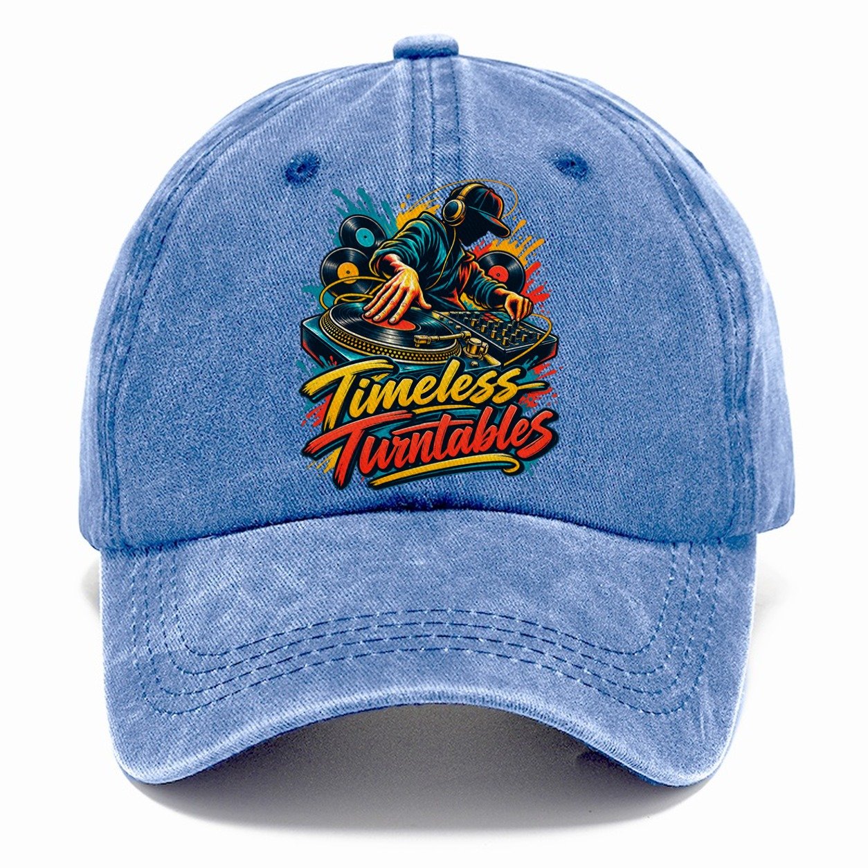 Timeless Turntables Music Instruments Classic Cap – Summer Sky