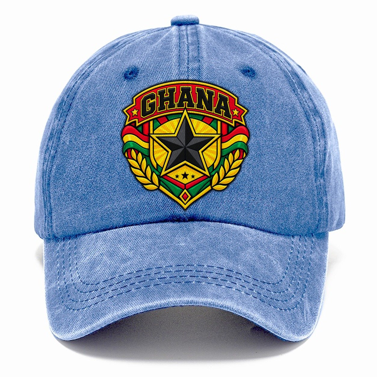 Ghana Retro Badge Country Logos Classic Cap – Summer Sky