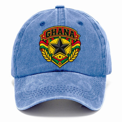 Ghana Retro Badge Country Logos Classic Cap – Summer Sky