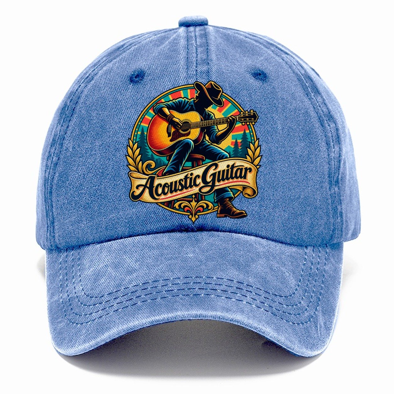 Acoustic Guitar Crest Music Instruments Classic Cap – Summer Sky