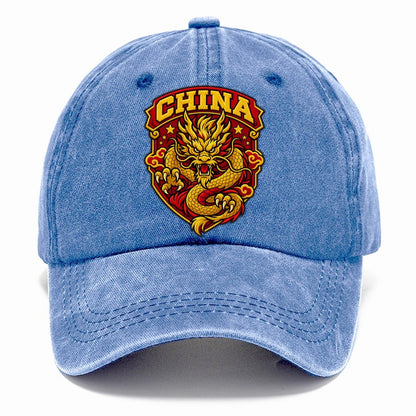 China Retro Badge Country Logos Classic Cap – Summer Sky