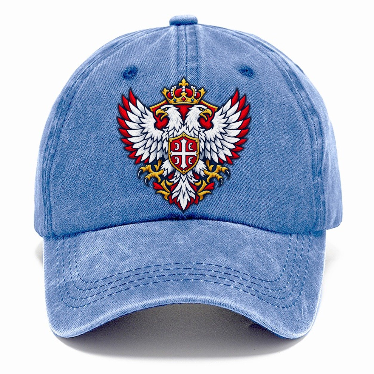 Serbia Minimal Emblem Country Logos Classic Cap – Summer Sky