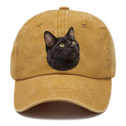 Black Cat Upturned Whiskers Pastimes Companions Classic Cap – Golden Harvest