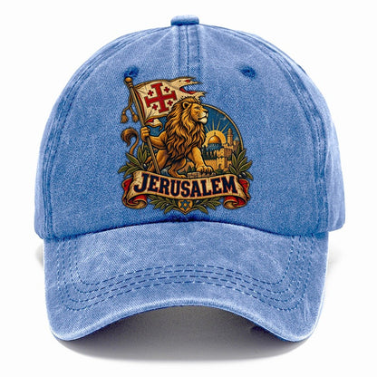 Lion With Jerusalem Banner Jerusalem Classic Cap – Summer Sky