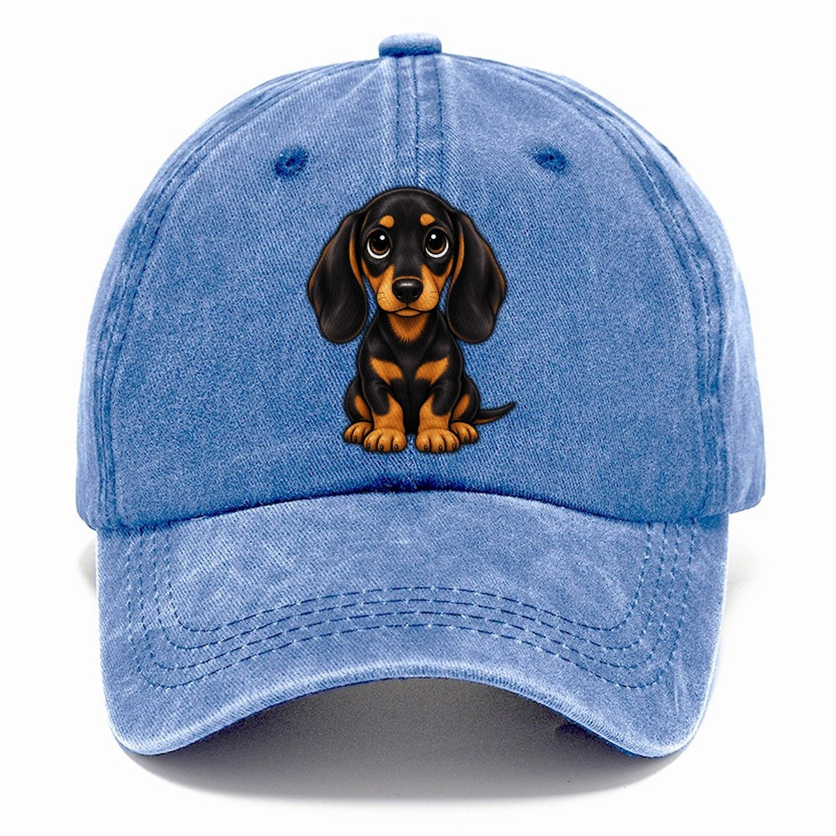 Dachshund Sitting Sweetheart Classic Cap – Summer Sky