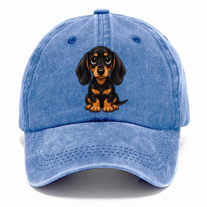 Dachshund Sitting Sweetheart Classic Cap – Summer Sky
