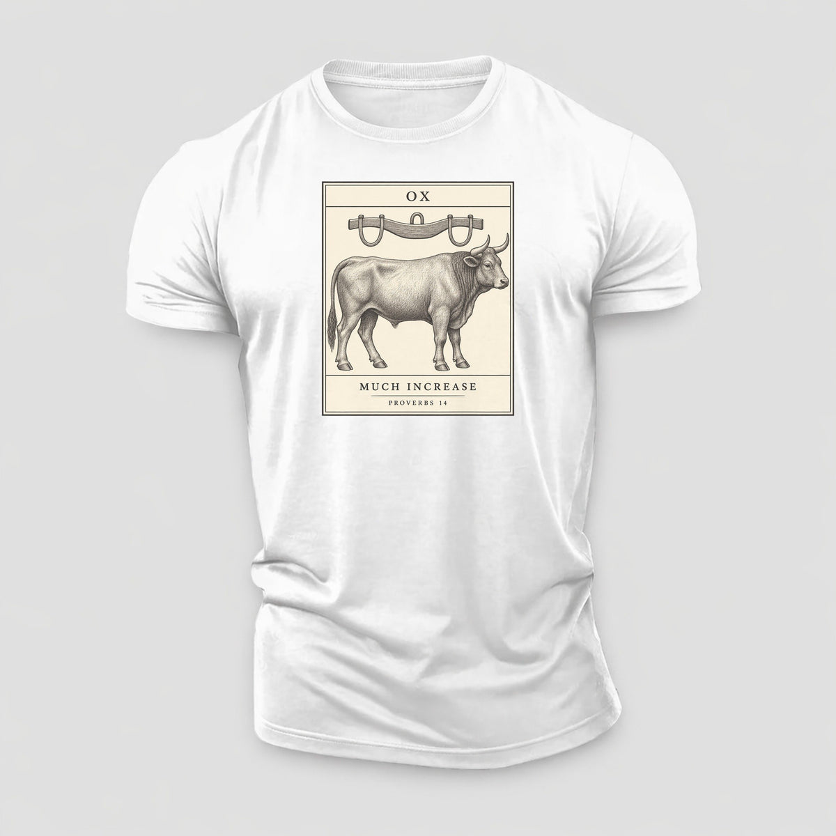 Ox Specimen Plate Creature Canticle Cotton T-Shirt – White