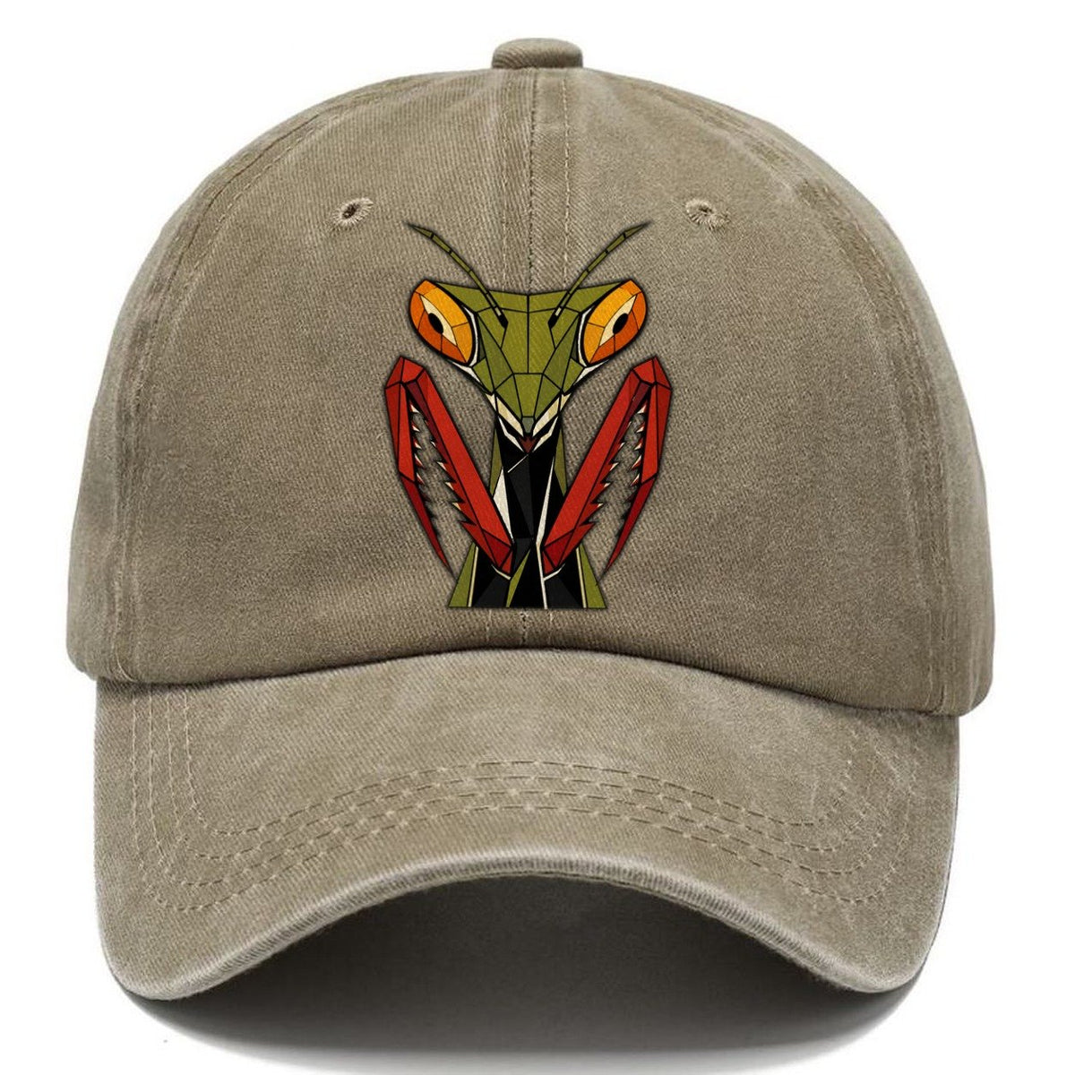 Praying Mantis Portrait Classic Cap – Warm Sand