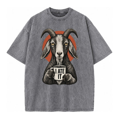 Goat Mug Truths Vintage T-shirt – Grey