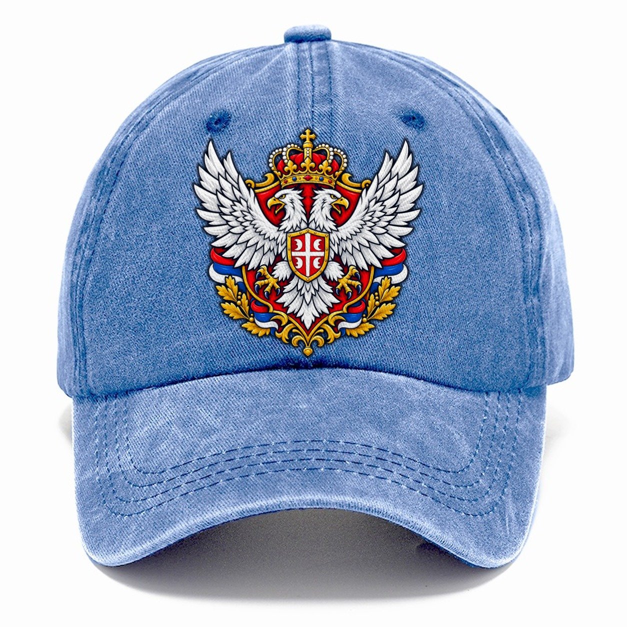 Serbia Heraldic Crest Country Logos Classic Cap – Summer Sky