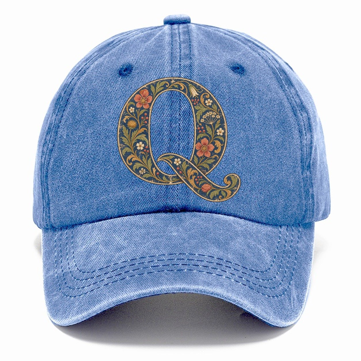 Wildflower Q Monogram Classic Cap – Summer Sky