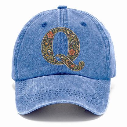 Wildflower Q Monogram Classic Cap – Summer Sky