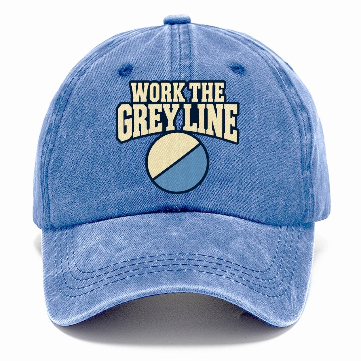 Work The Grey Line Amateur Radio Classic Cap – Summer Sky