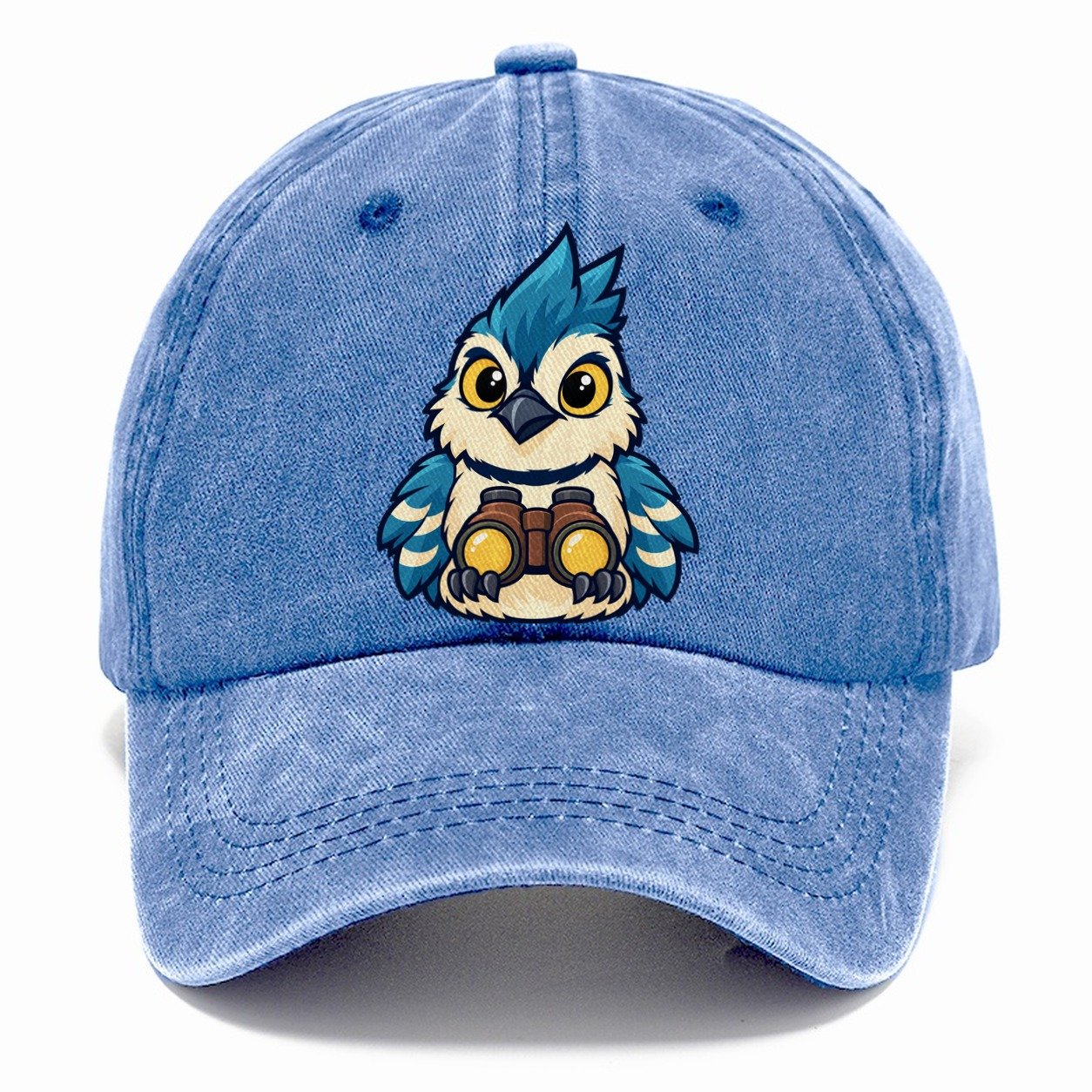 Jay With Binoculars Birdwatching Classic Cap – Summer Sky