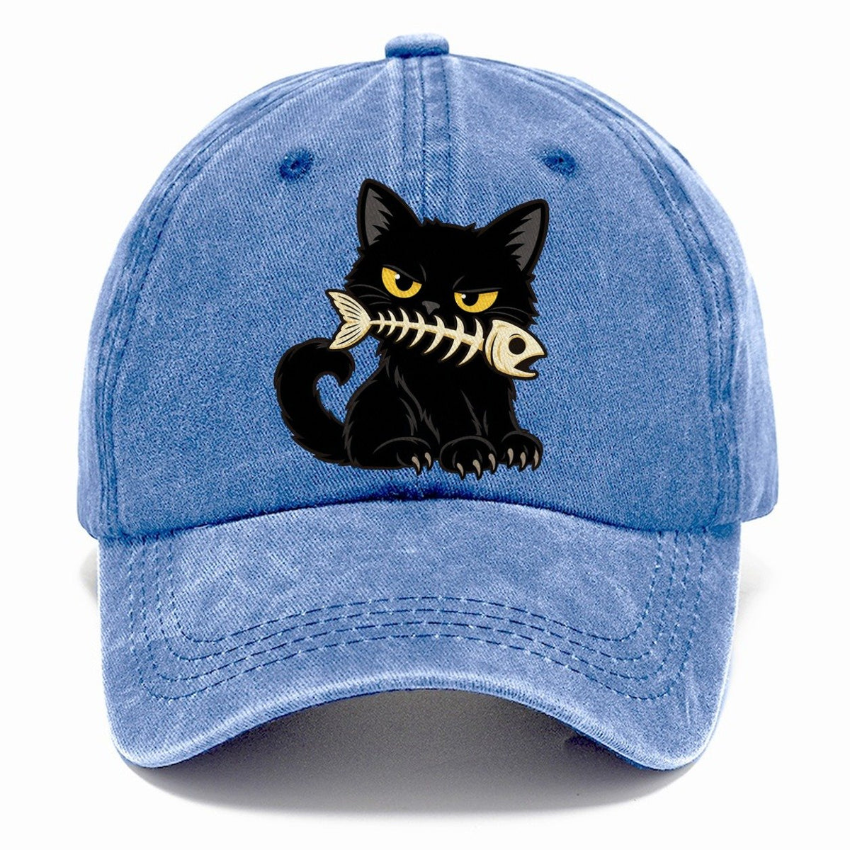 Black Cat Fish Bone Fan Favorites Classic Cap – Summer Sky