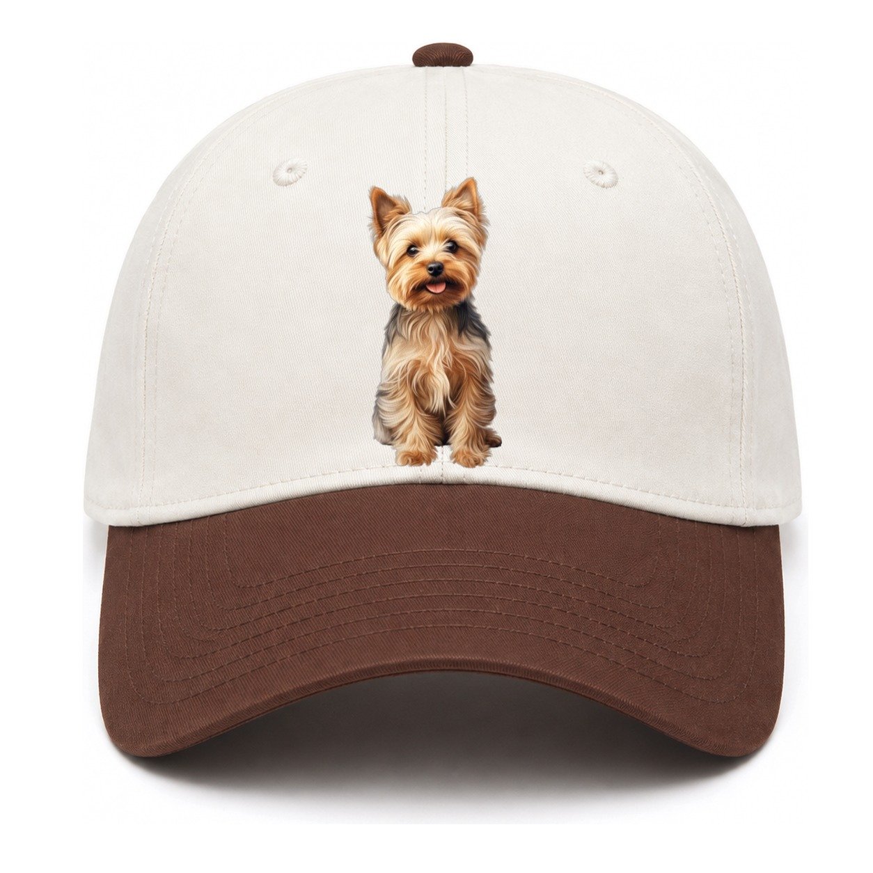 Yorkshire Terrier Dog Two Tone Cap – Brown