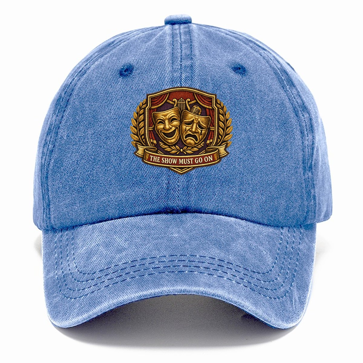 Comedy And Tragedy Masks Classic Cap – Summer Sky