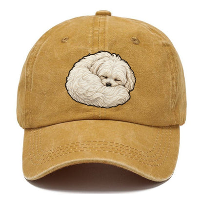 Maltese Curled Asleep Fan Favorites Classic Cap – Golden Harvest