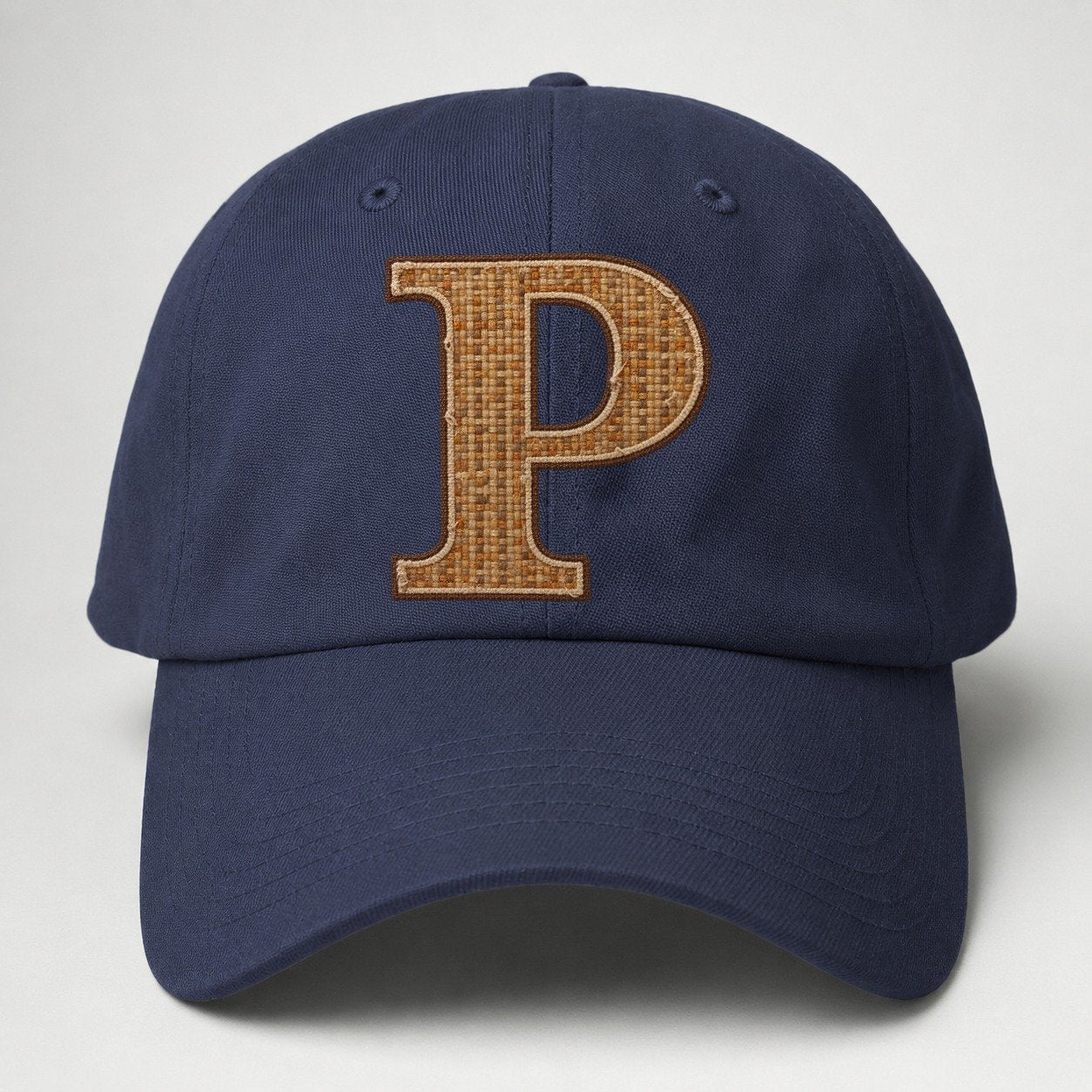 Woven Tweed P Monogram Baseball Cap – Twilight Navy
