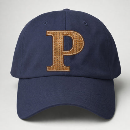 Woven Tweed P Monogram Baseball Cap – Twilight Navy