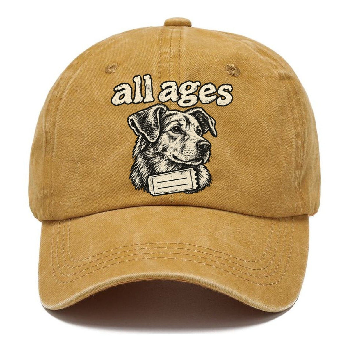 A Dog Head In Three Quarter View Above A Torn Ticket Stub Bark For Me Classic Cap – Golden Harvest